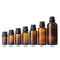 Daily Skincare Essential Oil Bottle 10ml 15ml 30ml 50ml 100ml Empty Black Screw Cover Amber Glass Cosmetic Packaging