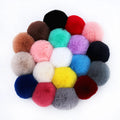 Super Soft Winter Hats with 8CM Pom Poms HY Rabbit Hair Bands 100 Pcs Bulk Plush Faux Rabbit Fur Animal Fur
