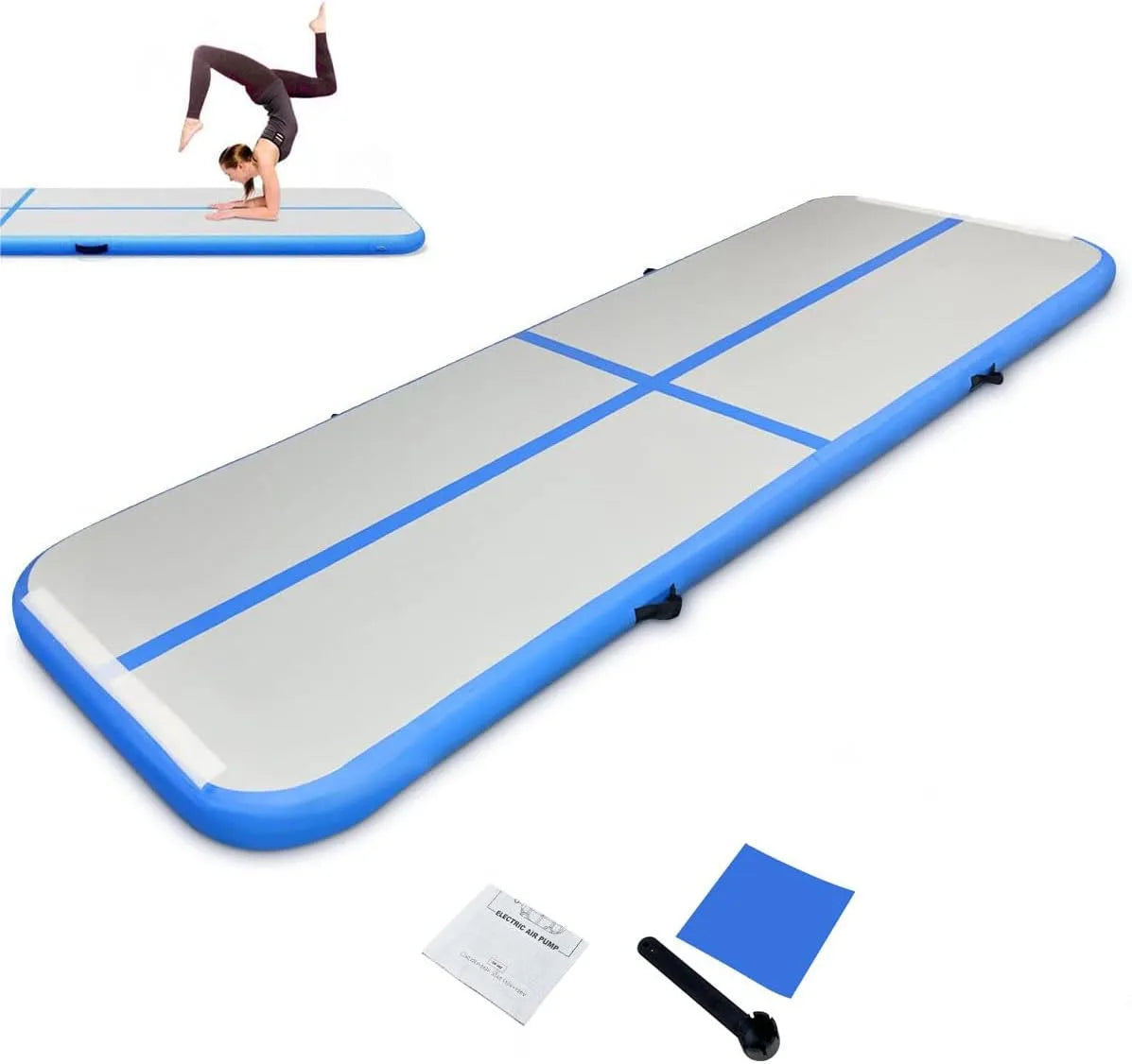 Wholesale Inflatable Gymnastics Tumbling Mat Air Tumble Track Training Mat Thick Tumbling Mats with Electric Air Pump
