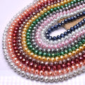 New 4 6 8mm Rondelle Crystal Glass Beads Imitation Pearl Color Faceted Loose Spacer Glass Beads for Jewelry Making DIY Necklace