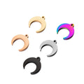 5Pcs Stainless Steel Moon Ox Horn Charms Pendants for DIY Jewelry Making Necklace Findings Bracelet Supplies Wholesale