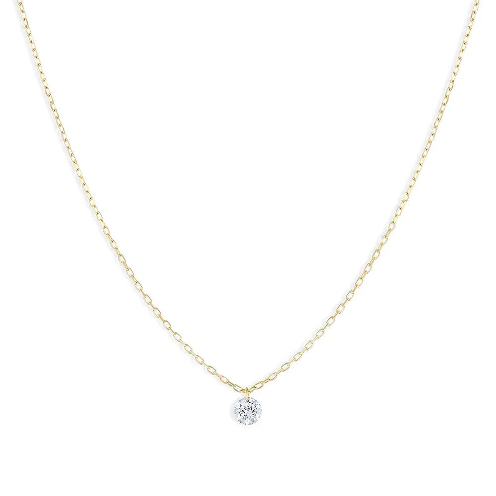 925 Sterling Silver Small Snake Micro Insert Zircon Pendant Necklace Round Colourful Zircon Necklace for Women