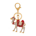 Enamel Metal Camel Keyring Rhinestone Camel Keychain for Dubai Souvenir
