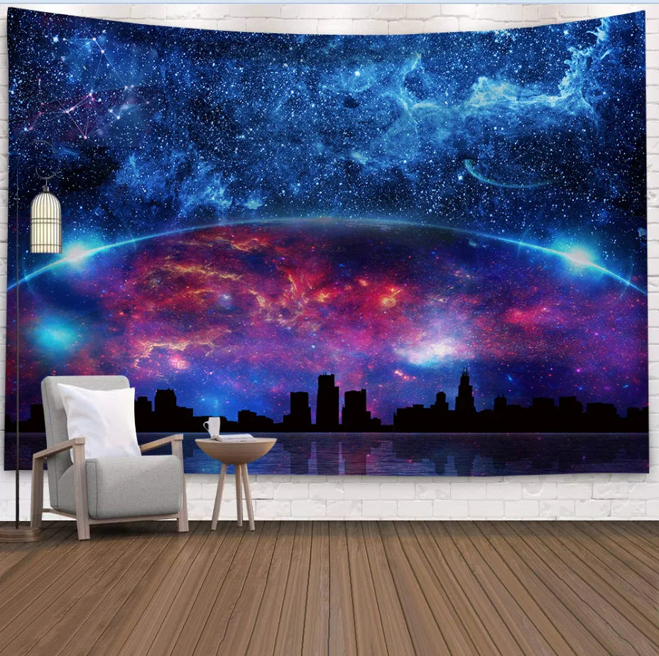 Psychedelic Pattern Indian Tapestry Wall Hanging Decoration Bohemian Beach Towel Polyester Thin Blanket