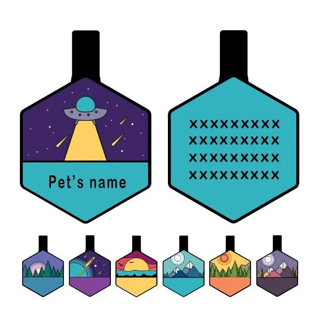Custom Silicone Pet ID Tags for Dogs & Cats - Durable Waterproof and Stylish Dog ID Tag with Free Engraving