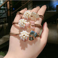 South Korea Sweet Style New Hair Accessories Small Fragrant Wind Headwear Simple Female Rubber Band Hair Rope Pearl Hair Circle