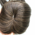 Emeda 6*9cm Mini Silk Human Hair Toppers Virgin Hair #2 Color Dark Brown
