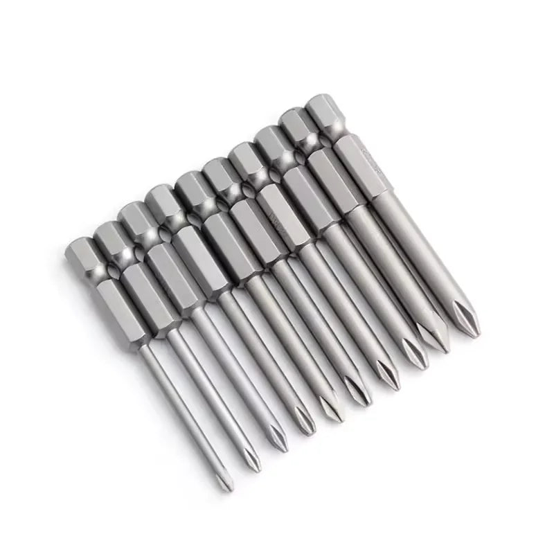 Long Screwdriver Cross Screwdriver Bit Sets PH0 PH1 PH2 PH3 6 Inch Length S2 Steel Cross Phillips Screwdriver Bit Set