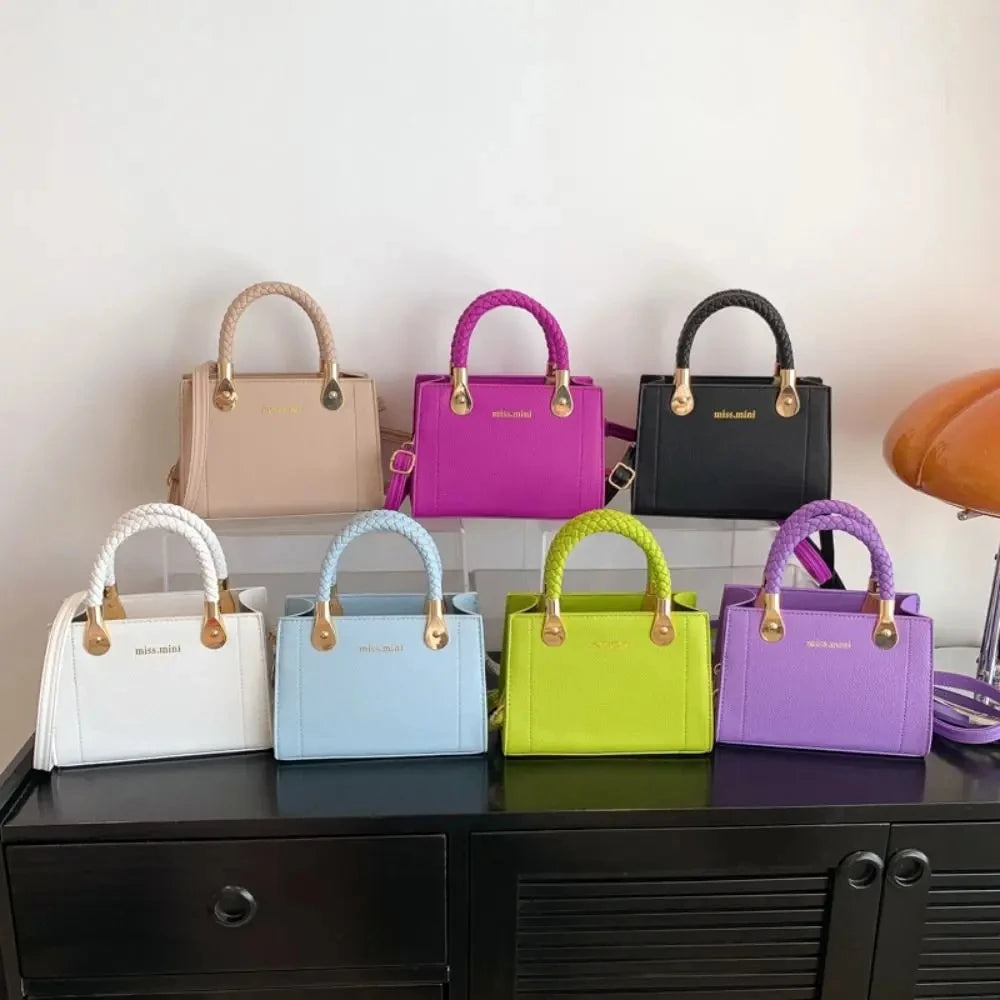 Small Top Handle Crossbody Bag Vegan Leather Bags Women Shoulder Bags Luxury Designer Handbags and Purses