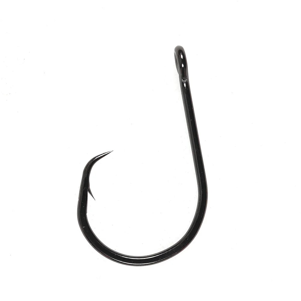 Saltwater Fishing Inline Circle Hook Black Nickel Strong Fishhook 1 1/0 2/0 3/0 4/0 5/0 6/0 7/0 8/0 9/0 10/0