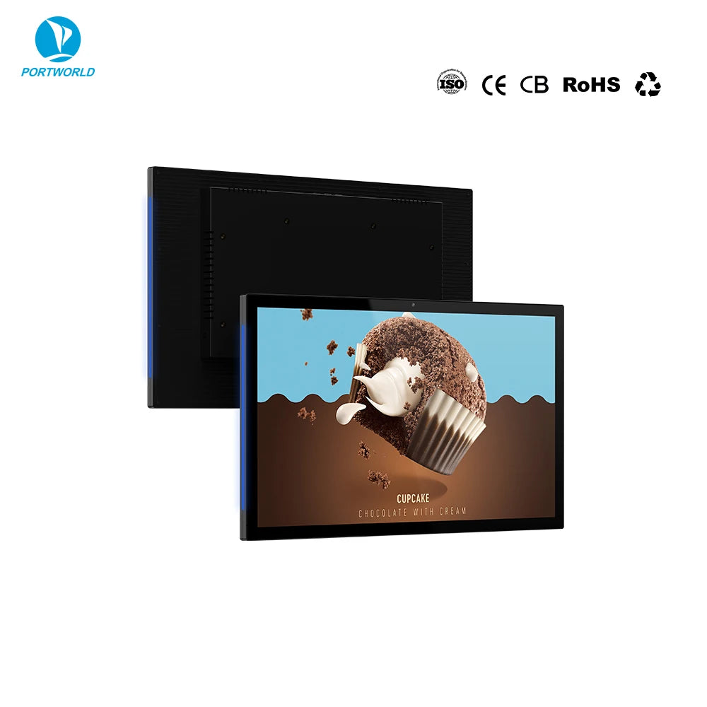 Vesa Wall Mount 15.6 Inch 1920X1080 Smart Android Player AIO Digital Signage Touch Screen Tablet