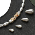 Factory Bulk Acrylic the Pearl Beads Water Drop Sshape Straight Hole Beads Loose Beads for Initial Necklace Jewelry Making