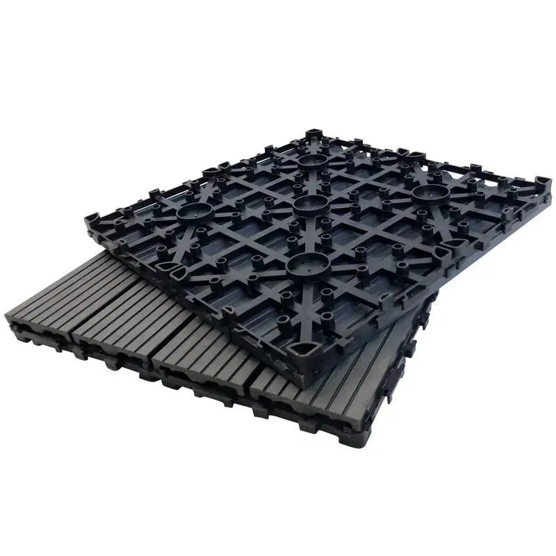 New Style European Design Brushed Engineered WPC Outdoor Decking Tiles Waterproof Anti-slip