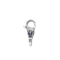 Cool Antique 925 Sterling Silver Trident Pendant Clasp Connectors for String Leather Rope Bracelet & Necklace