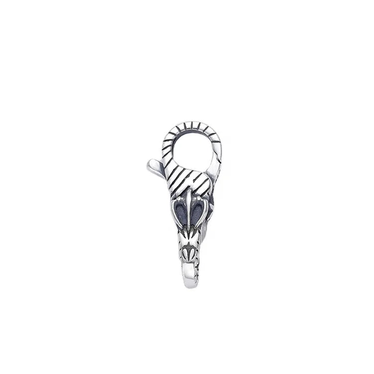 Cool Antique 925 Sterling Silver Trident Pendant Clasp Connectors for String Leather Rope Bracelet & Necklace
