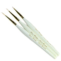 Wholesale Professional OEM Nail Art Brush Set 3pcs Wood Handle Nylon Hair Liner Brush for Beauty Nail Art