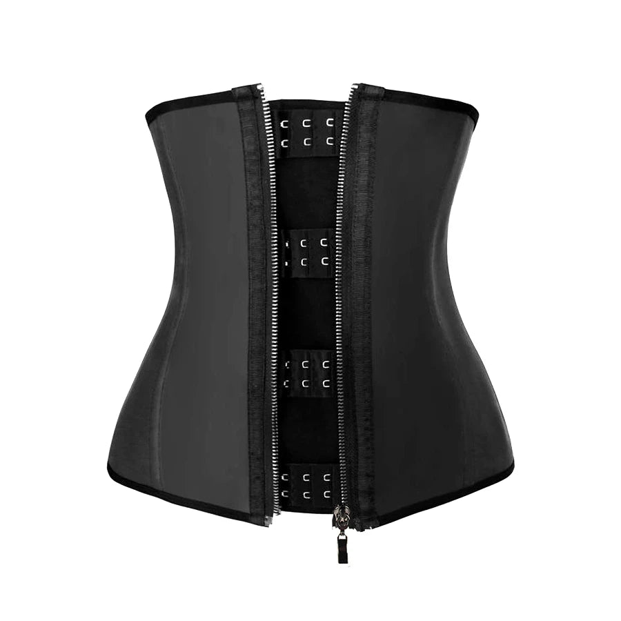 Drop Ship 9 Steel Bone Removal Hook Zipper Belly Slimming Wrap Belt Plus Size Latex Fat Lose Reducing Women Waist Trainer