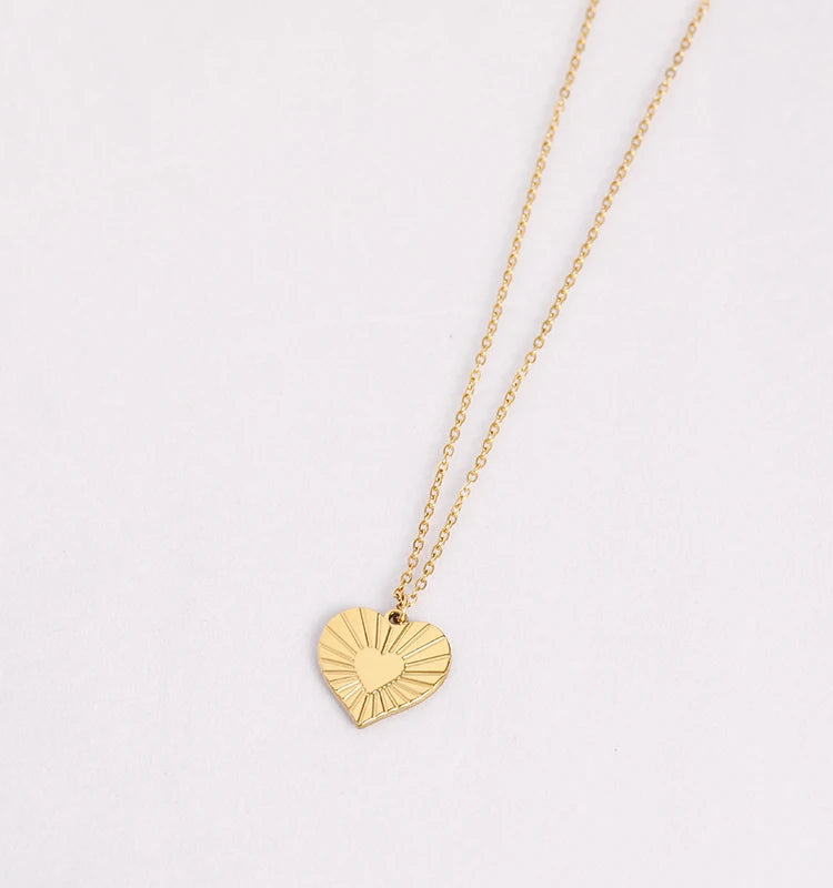 Fashion Necklaces Niche Design Senior Double Peach Heart-shaped Couple Pendant Romantic love
