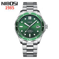 NIBOSI 2593 Solid Stainless Steel Bands Straps Mens Mechanical Automatic Movement Watch