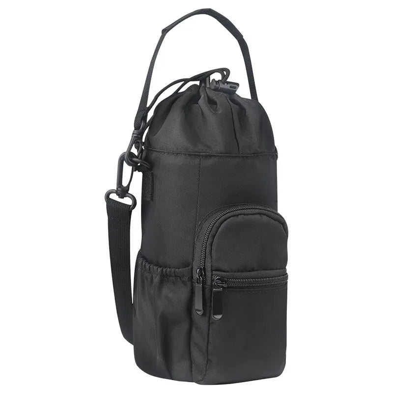 Wholesale Low Moq 40 oz Water Bottle Holder Custom Bottle Cool Carrier Bag with Strap with Phone Pocket