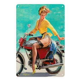 Custom Retro Tin Sign Uniquely Styled Personalized Man Cave Metal Wall Decor Handmade Metal Crafts with UV Printing Technique