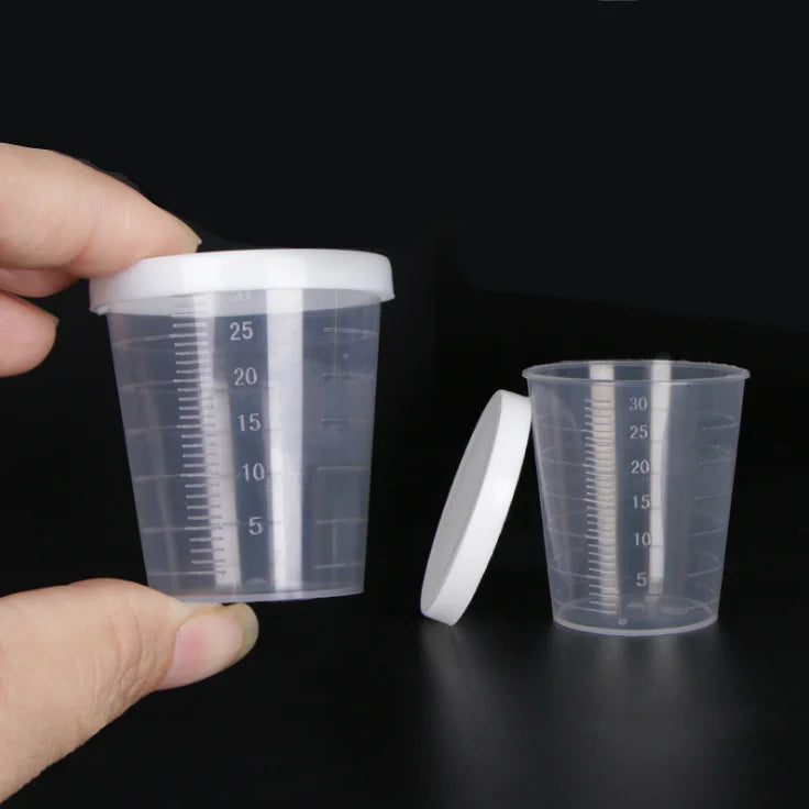 30ml Plastic pp Measuring Cup with Lid 1OZ Graduate Plastic Oral Solution Cup Oral Liquid Cap