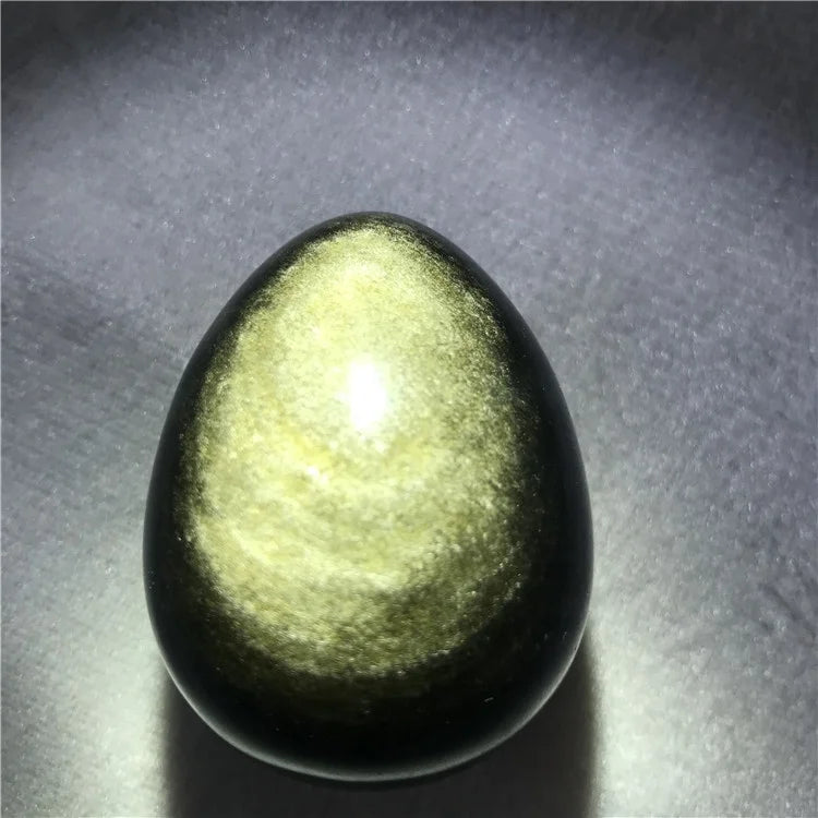 Wholesale Natural Crystal Egg Gold Obsidian Yoni Massage Eggs for Healing