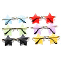 Unique Rimless Pentagram Sunglasses with Spikes Rivets Cute Fancy Trendy Star Shaped Shades Optical Polarized Lenses Sun Glasses