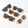 Trendy Acetate Frame Metal Sunglasses for Men and Women Custom Logo Square Multiple Colors with Polarized Lenses