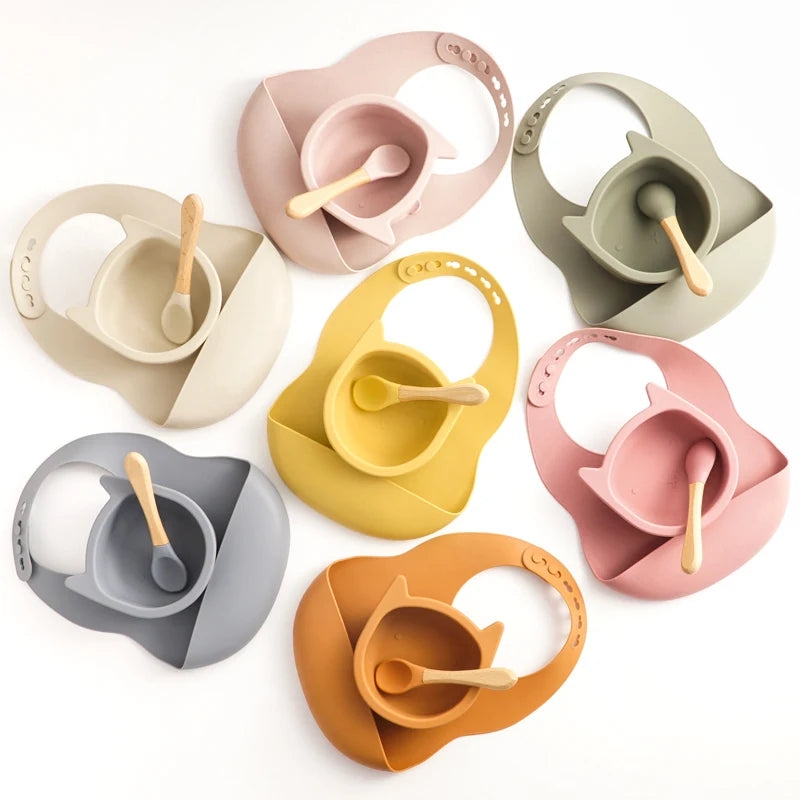 Wholesale 100% Food Grade Silicone Tableware High Quality Baby Animal Shape Suction Bowl Baby Supplies