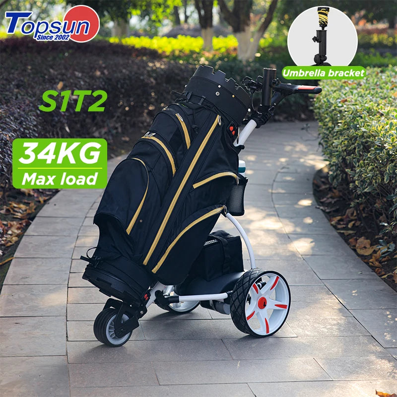 Custom Golf Hand Folding Push Golf Cart Trolley 3 Wheels