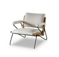 Comfortable Luxury Wood Fabric  Metal Legs Leisure Chaise Lounge Chair with Arm