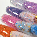 18 Colors Nail Art 15ml Rose Pink Flake Gel Polish Base Flexible Rubber Gel with LED Lamp Thick Base Bottle Packaging