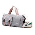 Fashionable Custom High-Capacity Nylon Gym Bag Waterproof Shoe Compartment Wet Pockets Weekend Accessory for Men Women Zipper