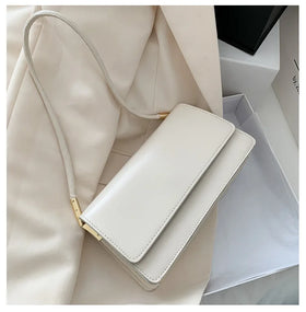 Wholesale Casual Solid Color Simple Square Custom Pu Leather Handbags Purse for Women