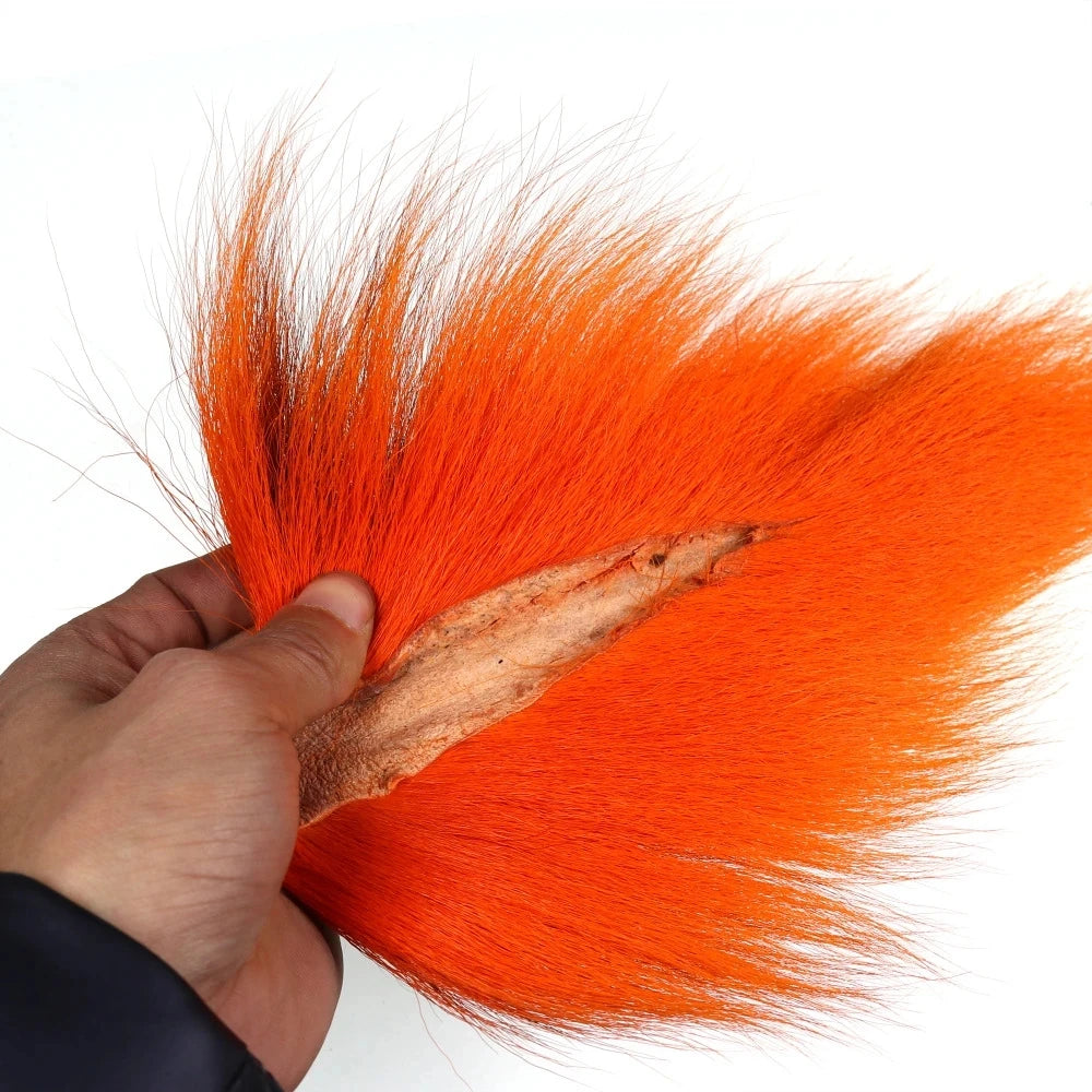 YOUME Soft Deer Tail Hair Fly Tying Fishing Lure Dyed Bucktail Tackle for River and Stream Fishing