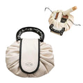 2025 Years New Waterproof Leather Cosmetic Storage Organizer Portable Lazy Makeup Bag with Drawstring for Living Room