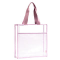 Deli PM312 Purple Transparent Handbag PVC Student Hand-held Book Bag Large-capacity Tutorial Bag File Bag 48pcs Per Carton Set