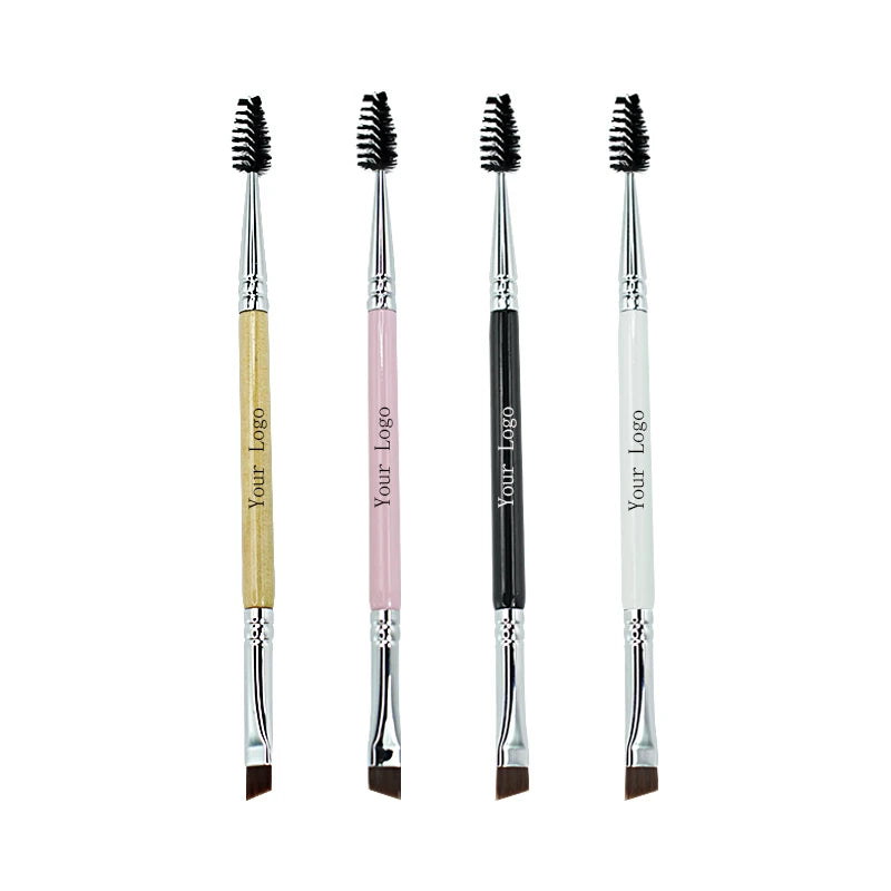 Custom Logo Angled Tinting Brush Makeup Eyebrow Brush for Makeup