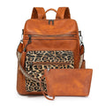 SG0620 Large Capacity Women s 15.6 Inches Laptop Backpacks Luxury PU Backpack with Purse Set for Women Fashion Shoulder Bag