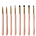 Hot Sale Pink Acrylic Handle Nylon Hair Nail Gel Polish Brush Liner Nail Painting 3D Nail Art Brushes for Professional Nail Care