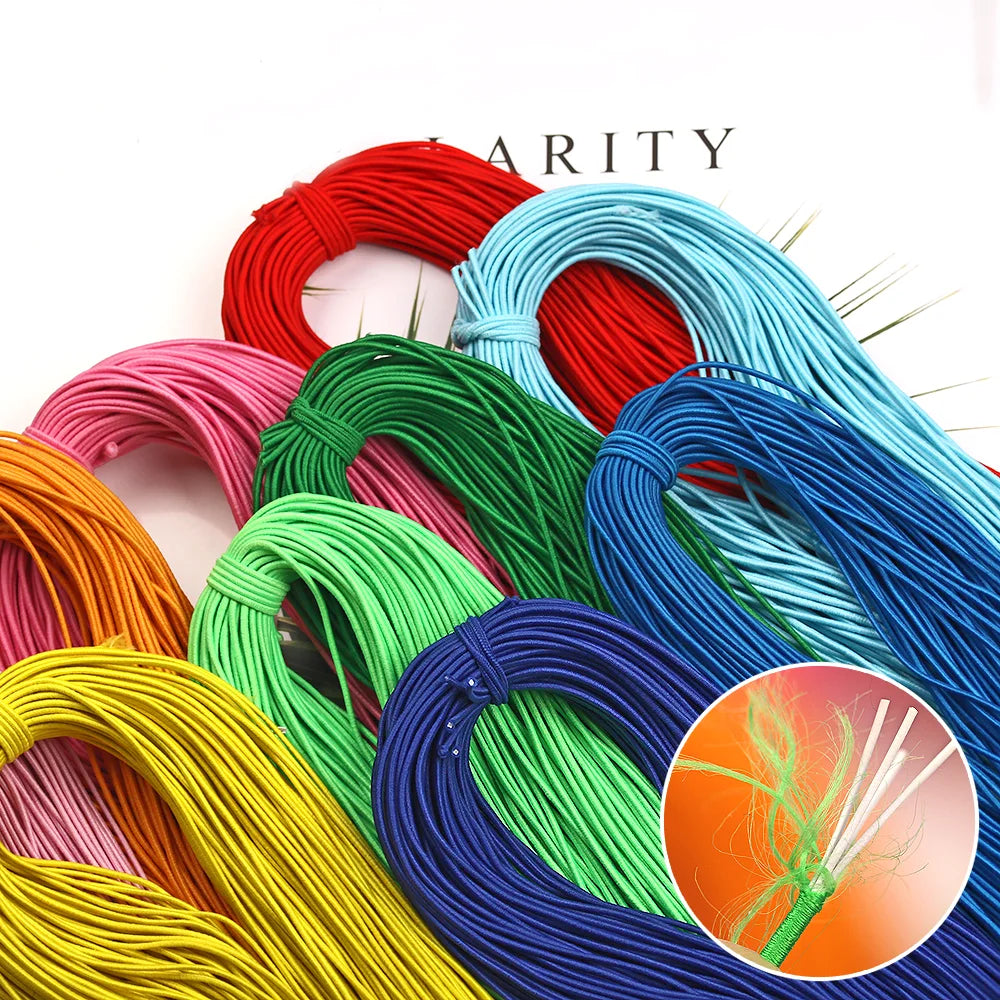 1.5mm Elastic Cord Stretchy String Bracelet for Jewelry Making DIY Crafts Beading-Versatile Use in Bags Shoes