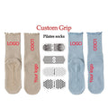 Custom Made 100% Cotton Spandex Pilates Yoga Socks Quality Crew Anti-Bacterial Breathable Open Sporty Design for Summer