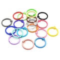 Colorful Key Ring Metalicl Simple Key Chain 30mm Diameter Round Keychain