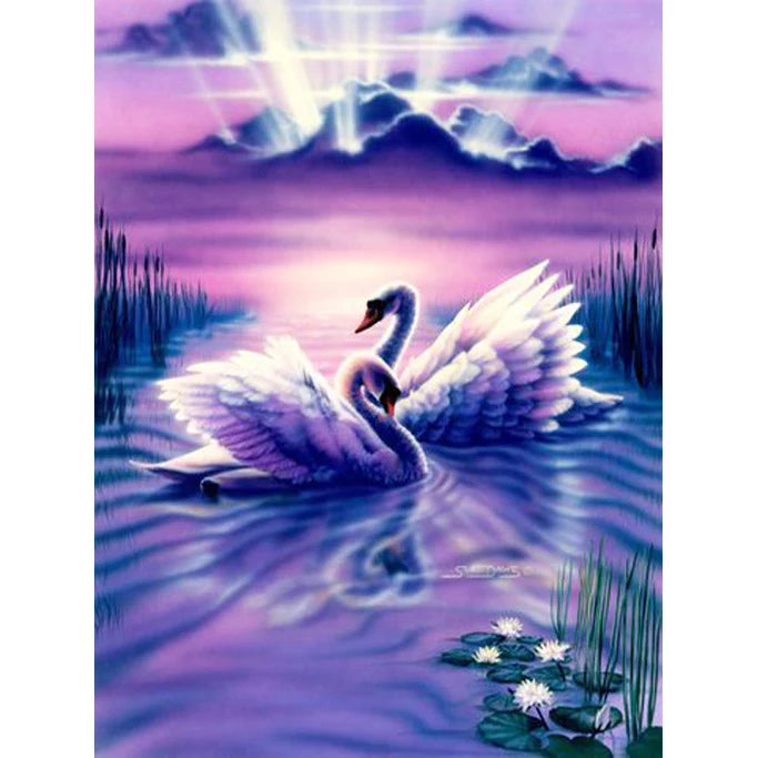DIY Diamond Painting 5D Full Square/Round Animal Swan Canvas Drills Home Decoration Crafts Art Embroidery Accessory Kits