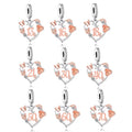 Fit Original Bracelet Necklace Jewelry 925 Sterling Silver Butterfly Rose Flower Number Beads Charms Anniversary
