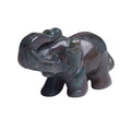 DIY Gemstone Moss Agate Elephant Figurine Miniature Natural Stone Animal Statue Healing Home Ornaments Accessories