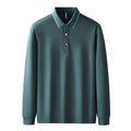 2026 Men's Polyester for Shirt Long Sleeve Casual Solid Color Print Breathable Lapel