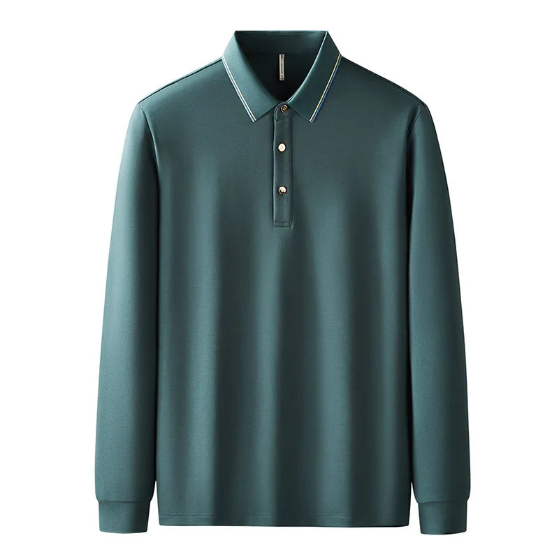 2026 Men's Polyester for Shirt Long Sleeve Casual Solid Color Print Breathable Lapel