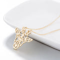 Cute Giraffe Deer Necklace Pendant Stainless Steel Hollow Origami Giraffe Animal Head Necklace Gifts for Women Girls Jewelry